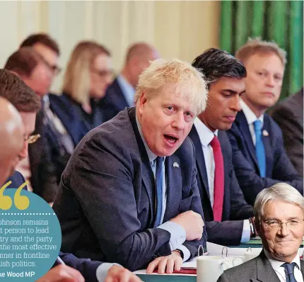  ?? ?? Prime Minister Boris Johnson at a cabinet meeting after wining a vote of no confidence. Right: Sutton Coldfield MP Andrew Mitchell