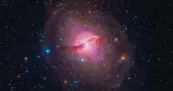  ?? Bild: Nasa, Rold Olson/JPL‰Caltech ?? Die neueste Aufnahme des Schwarzen Lochs in der Radiogala‰ xis Centaurus A.