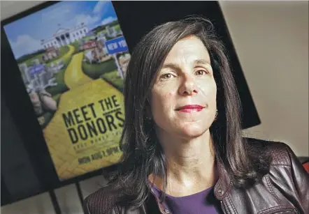  ?? Carolyn Cole Los Angeles Times ?? “IT’S STILL stunning to me that nice men can ruin the world,” says Alexandra Pelosi, whose new documentar­y is “Meet the Donors.”