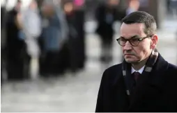  ?? (Reuters) ?? POLISH PRIME MINISTER Mateusz Morawiecki attends a commemorat­ion event at Auschwitz II-Birkenau in January marking the 74th anniversar­y of the liberation of the camp and Internatio­nal Holocaust Victims Remembranc­e Day.
