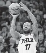  ?? BILL STREICHER Bill Streicher-USA TODAY Sports ?? P.J. Tucker is averaging 3.6 points and 4.1 rebounds in his first season of a three-year contract with the 76ers.