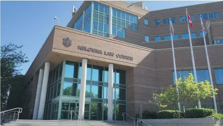  ?? KIM BOLAN/PNG ?? The Jonathan Bacon murder trial is taking place in the Kelowna Law Courts building.