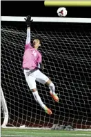  ?? Photo by Louriann Mardo-Zayat ?? St. Raphael goalie Spencer Hsu made 10 saves before being replaced in the shootout in Wednesday’s semifinal win.