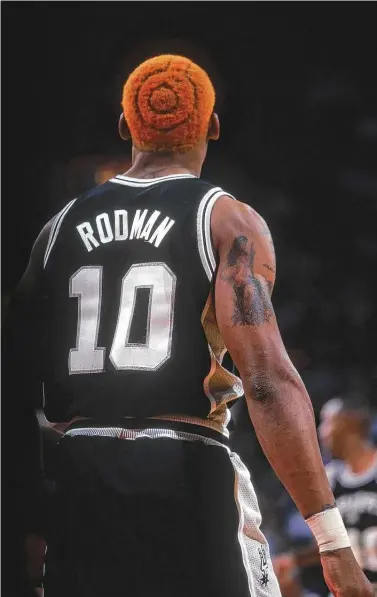  ?? Focus on Sport via Getty Images ?? Dennis Rodman played his last game for the Spurs 25 years ago this summer, wearing out his welcome in just two seasons.