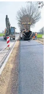  ?? FOTO: KREIS VIERSEN ?? An der K 22 in Tönisvorst wird in Höhe Reckenhöfe und Biwak der Radweg erneuert.