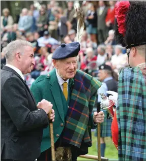  ?? Picture: Peter Jolly ?? Captain Alwyne Farquharso­n, chieftain of the Ballater Highland Games