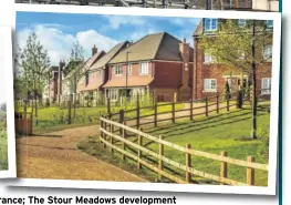  ??  ?? Ashford Flying Geese mark the new Finberry Estate entrance; The Stour Meadows developmen­t
