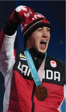  ?? JAVIER SORIANO/AFP/GETTY IMAGES ?? Alex Beaulieu-Marchand has plans for his Olympic bronze: “I’m going to be able to put it around the neck of the people in my life that helped me.”