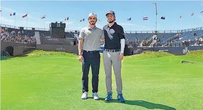  ?? CORTESÍA ?? Abraham Ancer e Isidro Benítez en el Royal Portrush.