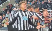  ?? REUTERS ?? Newcastle United's Matt Ritchie celebrates his goal.