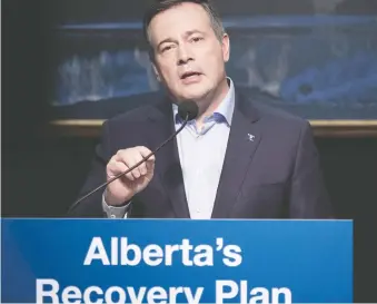  ?? CHRIS SCHWARZ/GOVERNMENT OF ALBERTA ?? “We simply have to compete,” said Premier Jason Kenney of his government’s reversal of some policies earlier this week for Alberta’s high-tech industry.