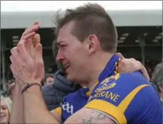  ??  ?? Adrian Flynn is overcome with emotion after Gusserane’s last-gasp success in Sunday’s Tom Doyle Supplies SFC final.