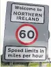  ??  ?? STICKING POINT Ulster border sign