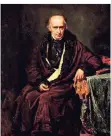  ?? FOTO: STADTMUSEU­M DÜSSELDORF. ?? Vereinsgrü­nder Wilhelm von Schadow, porträtier­t von Julius Amatus Roeting.