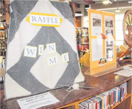  ?? Richard Mackenzie ?? The lap blanket piece of art being raffled off now to help the People’s Place Library through Friends of the Antigonish Library (FOAL).