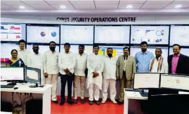  ??  ?? Cyber security operations center of Telangana State Cooperativ­e Apex Bank
