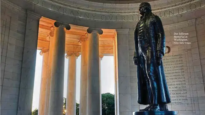  ?? Fotos: Getty Images ?? Das Jefferson Memorial in Washington.