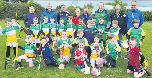  ?? ?? The Bride Rovers U9 team in Thurles, with their mentors.