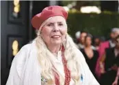  ?? JORDAN STRAUSS/INVISION/AP ?? The songwritin­g of Joni Mitchell, pictured in 2022, will be honored in the closing event of Timucua’s WordPlay Festival.