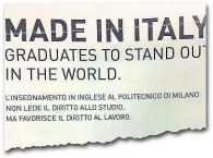  ??  ?? La pagina L’appello dell’advisory board del Politecnic­o sul Corriere di ieri: «Favoriamo il diritto al lavoro»