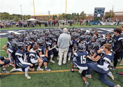  ?? MATT PARKER ?? Exeter High School football coach Bill Ball will return for a 31st season coaching next fall.