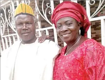  ??  ?? Simeon Babani Seidu Abuh and his late wife, Salome Acheju Abuh