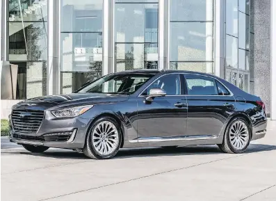  ?? GENESIS ?? The G90’s exceptiona­lly clean looks are wholly appropriat­e for an upscale ride.