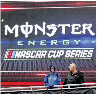  ?? BRIAN LAWDERMILK / GETTY IMAGES ?? Fans will be seeing the Monster Energy logo a lot more often at the Daytona 500 with the company’s two-year sponsorshi­p. NASCAR is hoping the deal will help boost stock-car racing’s appeal to a younger generation.