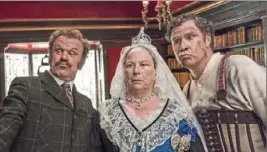  ?? Columbia Pictures ?? John C. Reilly, left, is Watson, Pam Ferris is Queen Victoria and Will Ferrell is Sherlock Holmes in “Holmes &amp; Watson.”