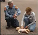  ?? PHOTO COURTESY FARMINGTON HILLS FIRE DEPARTMENT ?? In this undated photo, Lt. Dan Wecker of the Farmington Hills Fire Department teaches a CPR/AED class.