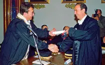 ??  ?? La laurea Nel 1989 l’Università di Pisa concesse la Laurea honoris causa a Ivano Beggio