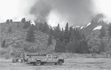  ?? PHOTOS PROVIDED BY JOSH SCHEFFLER ?? Josh Scheffler has helped fight wildfires all across the West as a wildland firefighter with the National Park Service. It's just one of his many roles.