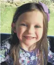  ??  ?? Lara Exley, of Scarboroug­h, was five on August 24.