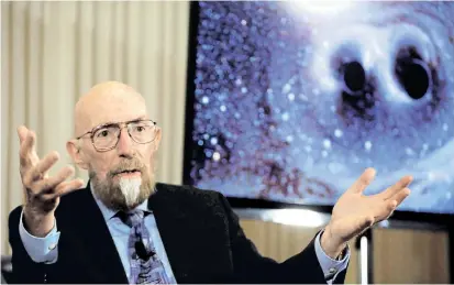  ??  ?? Kip Thorne, Kogründer des Gravitatio­nswellen-Observator­iums Ligo, wurde zuletzt vor allem als wissenscha­ftlicher Berater des Films „Interstell­ar“bekannt. Nun gilt er als heißer Nobelpreis-Anwärter.
