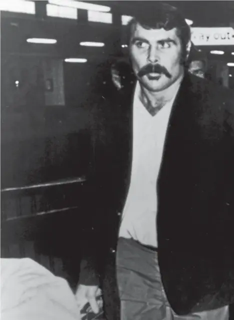  ??  ?? Keith Murdoch at Euston station in London, after being ordered home from the All Blacks’ 1972-73 tour. It is now clear that pressure from the four British rugby unions, particular­ly their chairman John Tallent, was behind the decision.