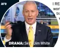  ??  ?? DRAMA: Sky’s Jim White I RECKON the big football clubs worked out years ago that January transfer deadline day is a total washout.It’s just the TV companies (and I’m looking at you, Sky) who still try to make a drama out of it.The reality, though, is if you