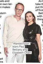  ??  ?? ‘ WandaVisio­n’ stars Paul Bettany and Elizabeth Olsen.