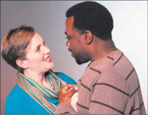  ?? CONTRIBUTE­D BY BRITT ELSE ?? Bethany Irby and Enoch King appear in Horizon Theatre’s “Constellat­ions.”