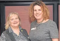  ??  ?? Judith Thorpe, right, pictured with Claire Maitland of the Sandpiper Trust