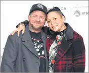  ?? DIA DIPASUPIL — GETTY IMAGES ?? Gaugh and Troy Dendekker, Nowell’s widow, attend a screening of the documentar­y “Sublime” at the 2019 Tribeca Film Festival in New York.