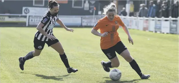  ??  ?? ON TARGET: Amy Woodruff’s two goals helped Brighouse Town reach the third round of the Women’s FA Cup last weekend.