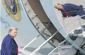  ?? (Photo: AP) ?? In this file photo President Donald Trump boards Air Force One at Palm Beach Internatio­nal Airport in West Palm Beach, Florida.