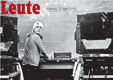  ??  ?? Im Alter von nur 28 Jahren gestorben: der schwedisch­e Superstar DJ Avicii