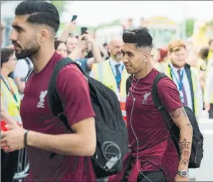  ?? FOTO: EFE ?? Roberto Firmino, camino de Kiev Curiosa la historia del delantero del Liverpool