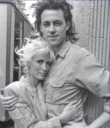  ??  ?? A moment in time: Bob Geldof and Paula Yates at the Wembley Live Aid charity concert in 1985