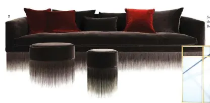  ??  ?? Paravent collection Paris Paname, design Bruno Moinard,Roche Bobois. Sofa “Amami, design Lorenza Bozzoli, Moooï.