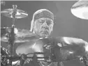  ?? ZIA NIZAMI/TNS FILE ?? Neil Peart of Rush performs in St. Louis on Sept. 22, 2012. Peart died Jan. 7 at age 67.