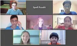 ??  ?? The SpellPundi­t Online National Spelling Bee was launched after the Scripps National Spelling Bee was canceled.