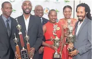  ??  ?? Left to Right: National Chess Master Shreyas Smith (2017 Jamaica Absolute/Male Champion); FIDE Master Warren Elliott (2016 Jamaica Absolute/Male Champion); Ian G. Wilkinson QC two-time defending Jamaica Veterans Champion; FIDE Woman Candidate Master...