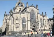  ??  ?? SCENE The man was found at St Giles’ Cathedral